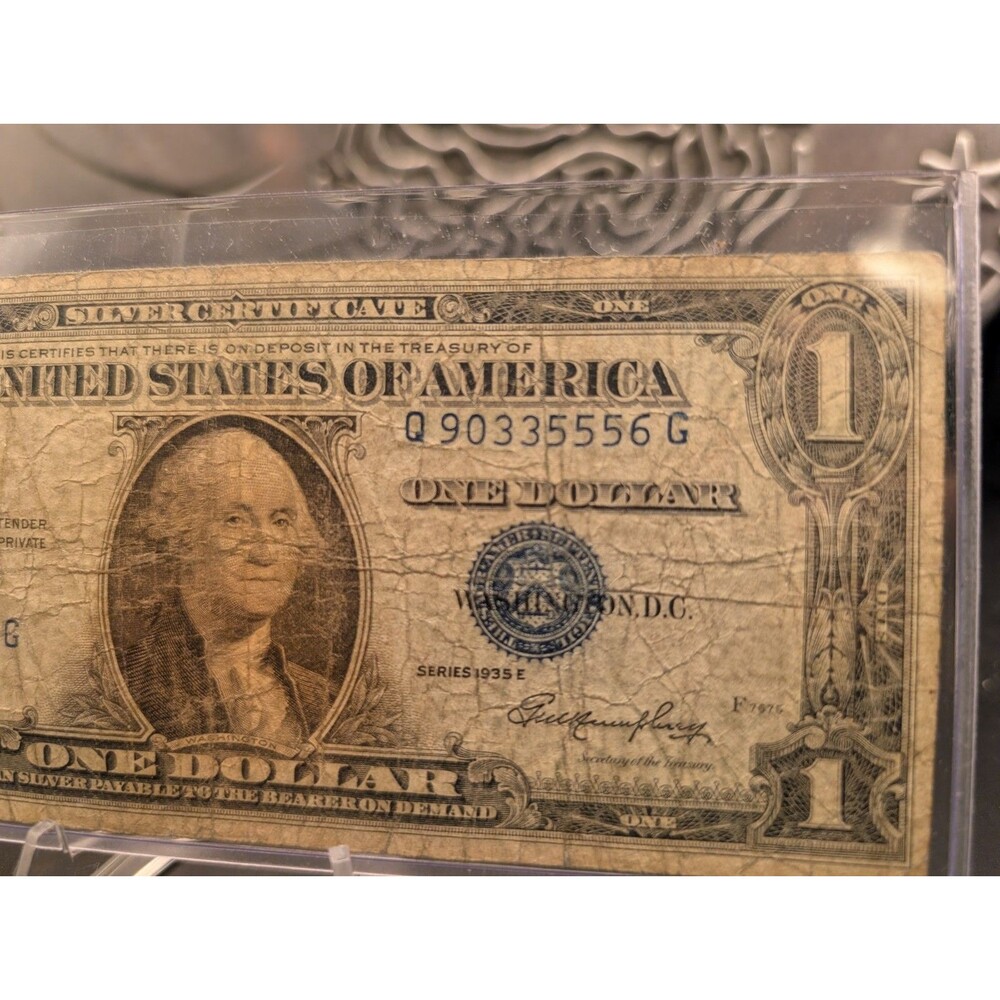 1935‑E $1 Silver Certificate • “Godless” Note • Q90335556G • UMM Finds - Picture 4 of 6